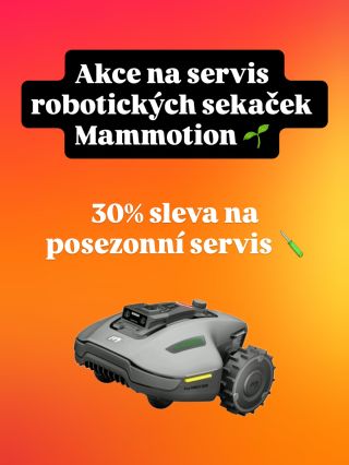 Potřebujete servis Vaší sekačky Mammotion? Na našem e-shopu právě probíhá akce s 30% slevou na posezonní servis. 🪛 Akce...